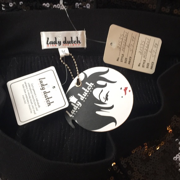 Lady Dutch elastic waist sequin skirt 3298 - Picture 4 of 5